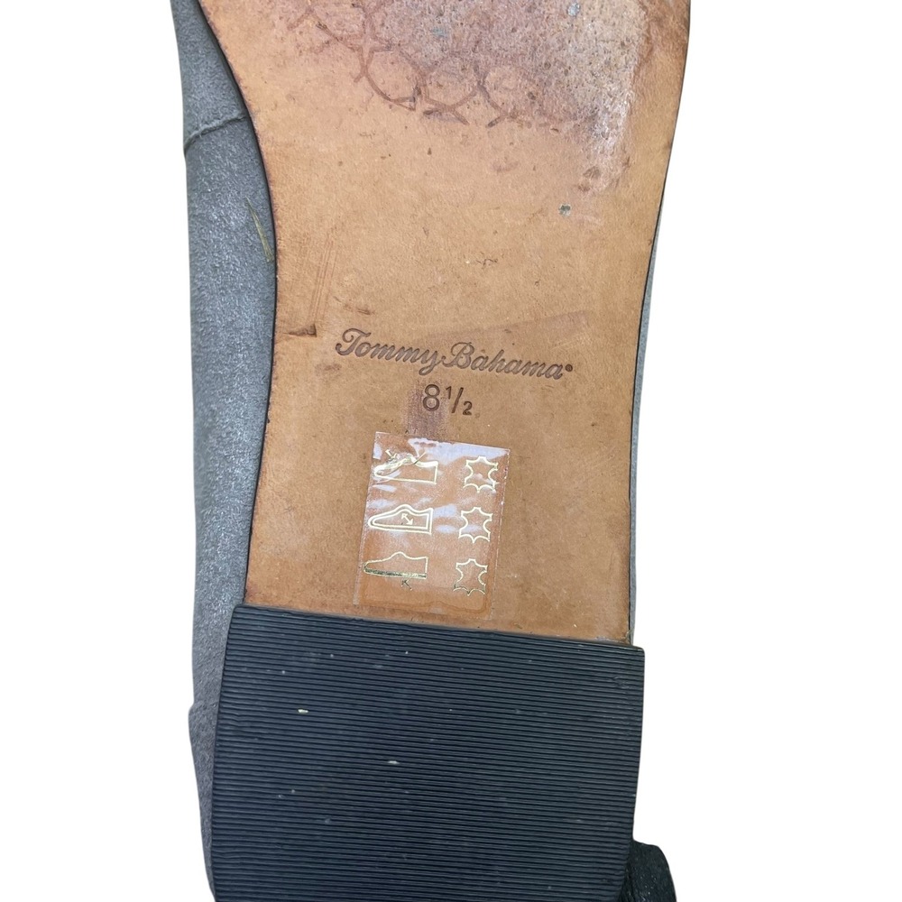Tommy Bahama Women's Coastal Drinks Loafers Gray Suede Embroidery Slip On 8.5 - Picture 11 of 14
